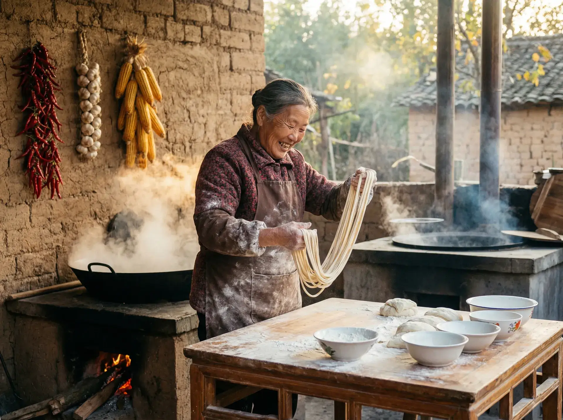 农家大嫂手擀面 - 快猫在线网站 乡村美食